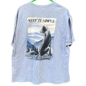 NWT Simply Southern ‘Keep It Simple’ Black Lab Dog Short Sleeve Tshirt‎ Gray XXL
